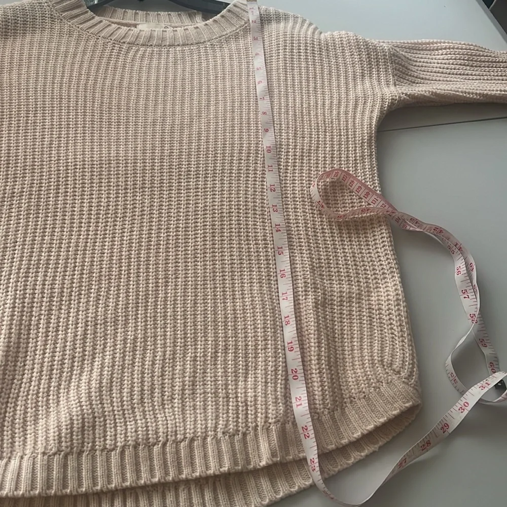 SO pink Crew Neck knit cozy light pink Sweater - Picture 6 of 8